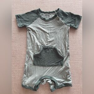 Green and Dark green Baby Romper